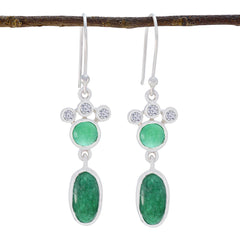 Indian-Emerald-Russian-Hina-Toi-et-Moi-Dangle-Green-92.5-Silver-Earring