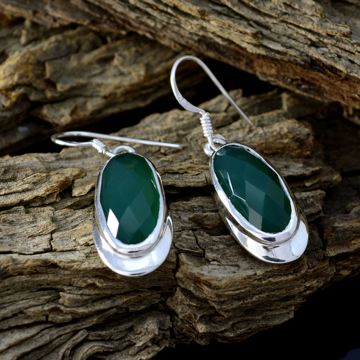 Indian-Emerald-Middle-Eastern-Natalia-Solitaire-Dangle-Green-925-Silver-Earring