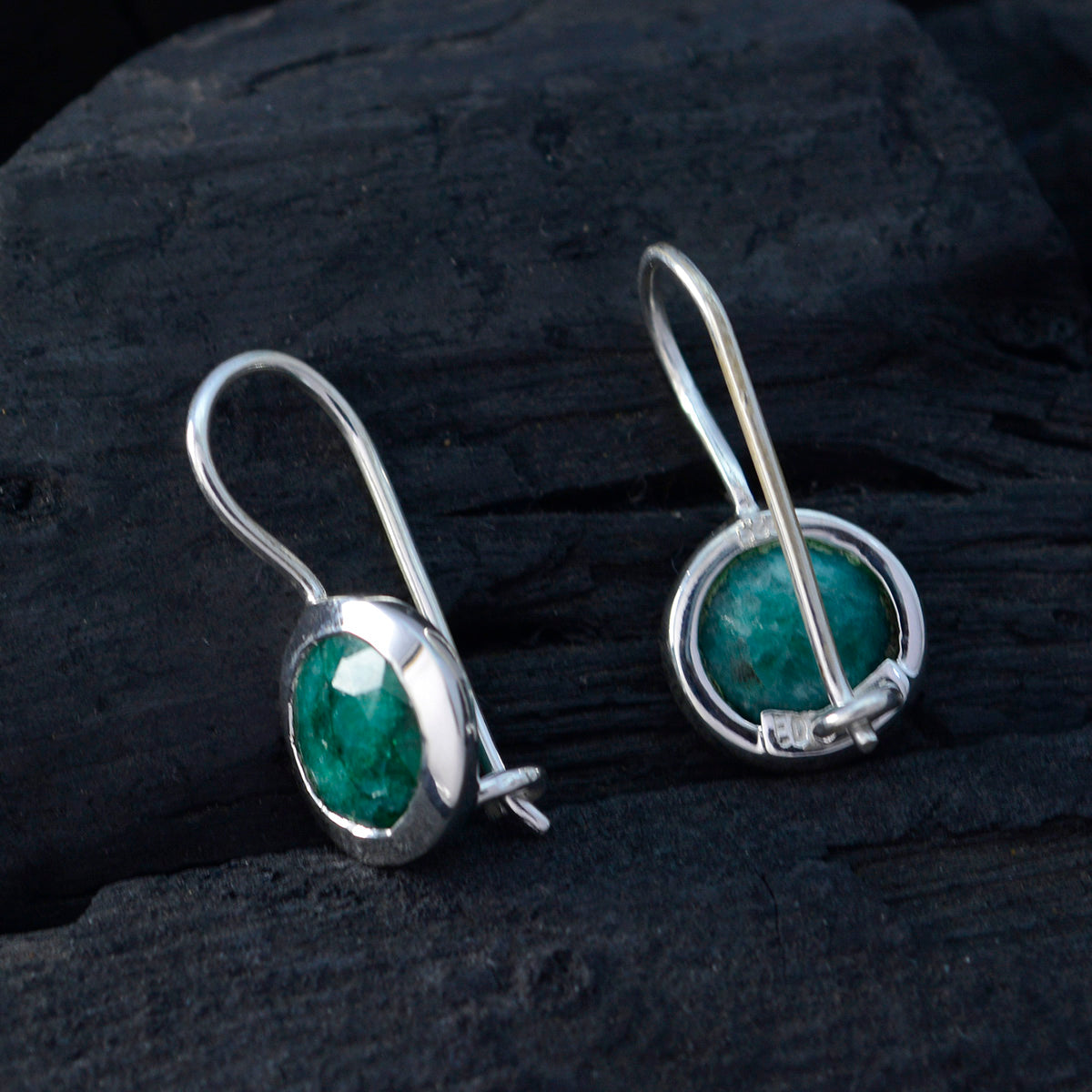 Indian-Emerald-Mexican-Nayara-Solitaire-Dangle-Green-Silver-Earring