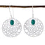 Indian-Emerald-Latin-American-Paula-Solitaire-Dangle-Green-925-Silver-Earring