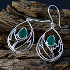 Indian-Emerald-German-Rebeca-Solitaire-Dangle-Green-Sterling-Silver-Earring