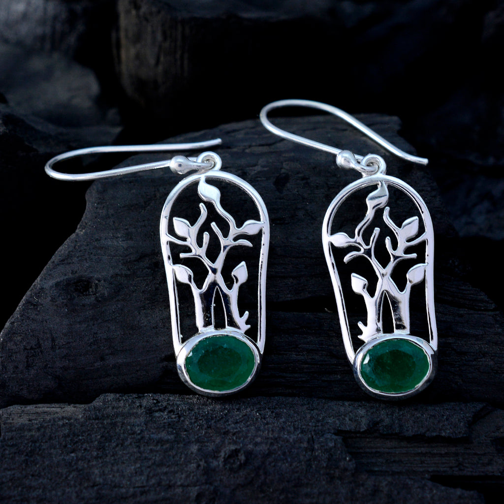 Indian-Emerald-Turkish-Savannah-Solitaire-Dangle-Green-92.5-Silver-Earring