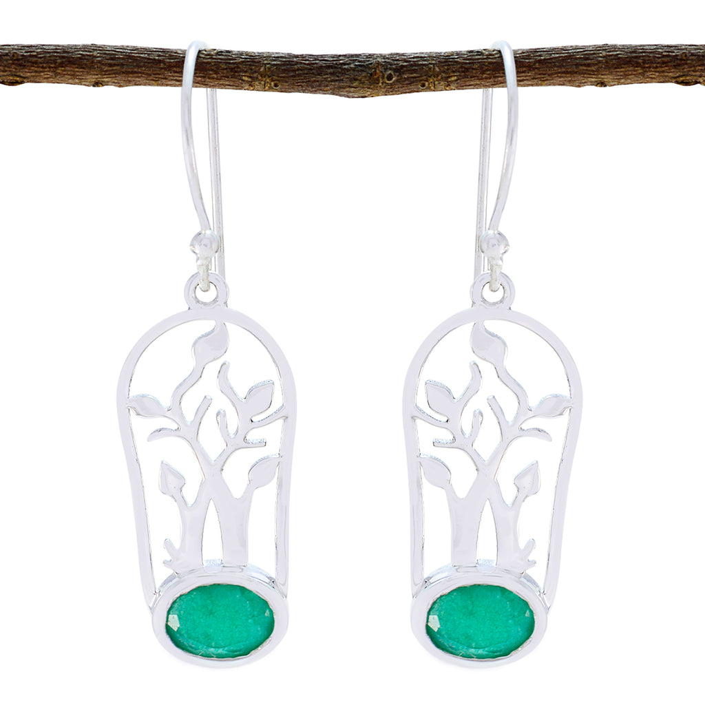 Indian-Emerald-Turkish-Savannah-Solitaire-Dangle-Green-92.5-Silver-Earring
