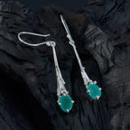 Indian-Emerald-Moroccan-Sara-Solitaire-Dangle-Green-Silver-Earring