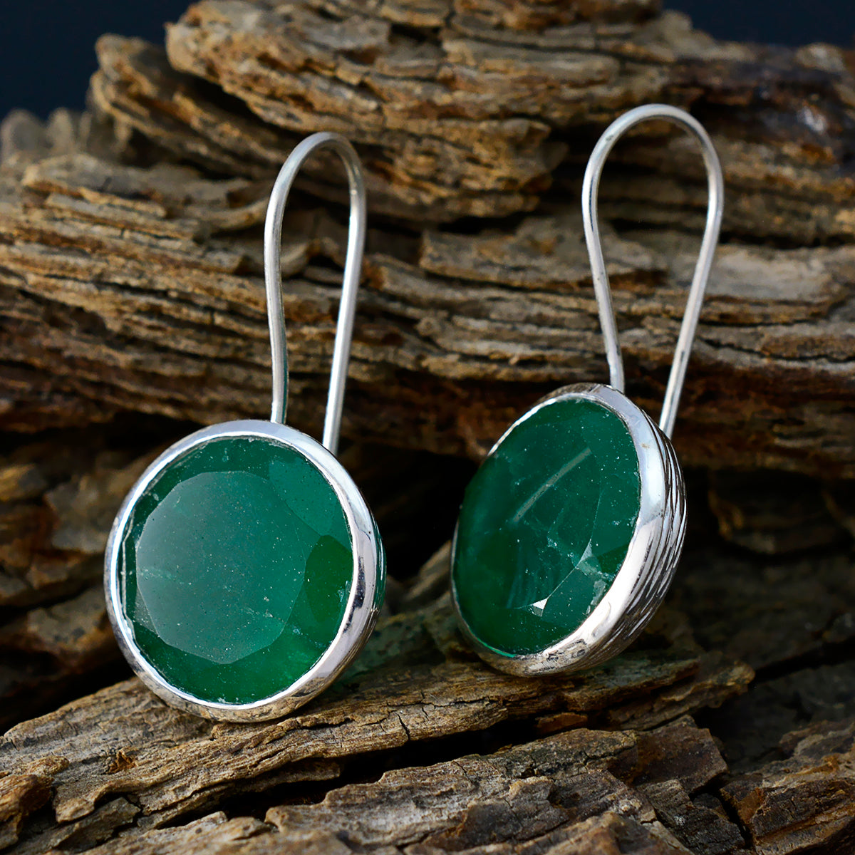 Indian-Emerald-Egyptian-Sofía-Solitaire-Dangle-Green-Sterling-Silver-Earring