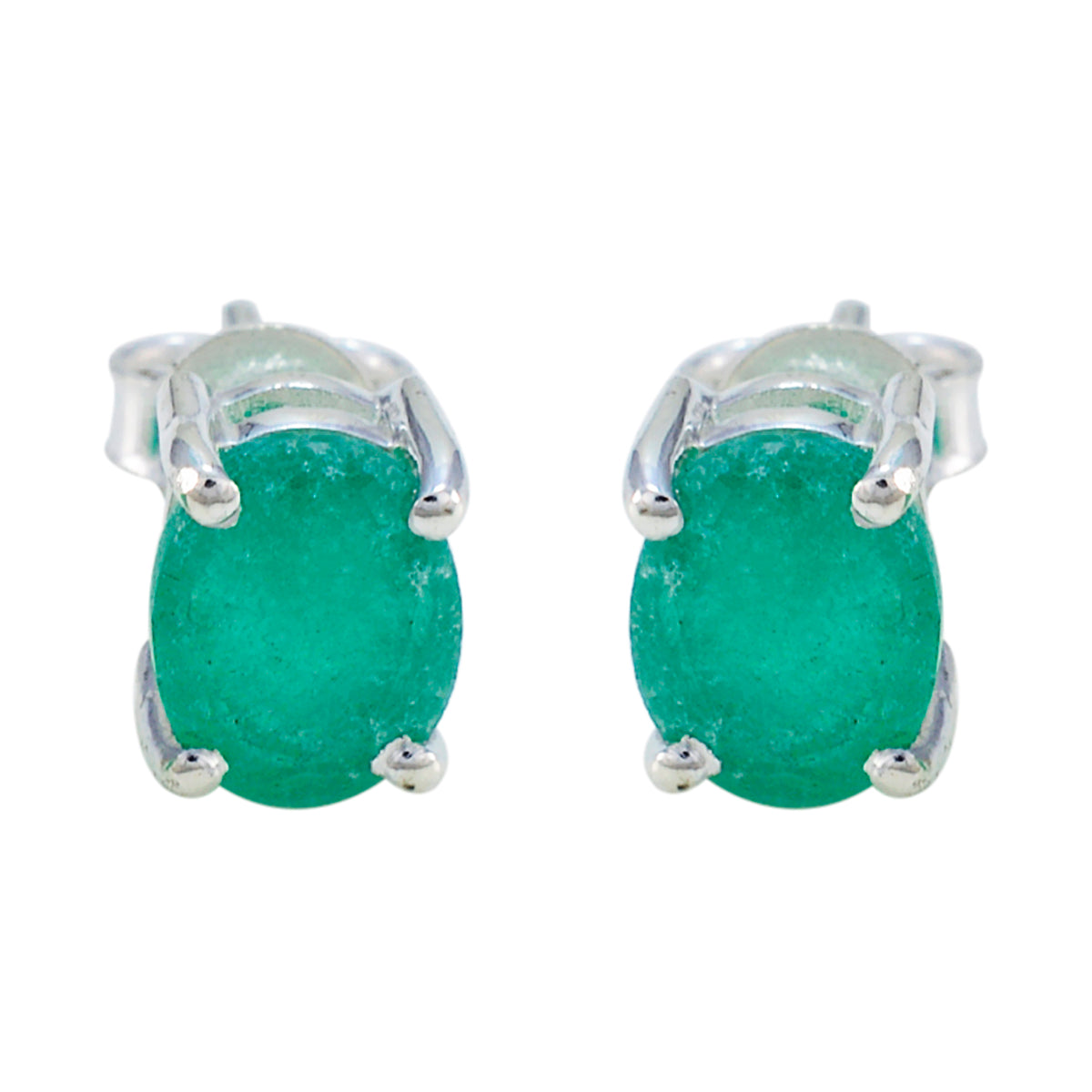 Indian-Emerald-Japanese-Agnes-Solitaire-Stud-Green-Sterling-Silver-Earring