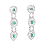 Indian-Emerald-Australian-Gabriela-Trilogy-Stud-Green-Sterling-Silver-Earring