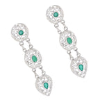 Indian-Emerald-Australian-Gabriela-Trilogy-Stud-Green-Sterling-Silver-Earring