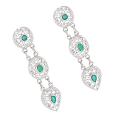 Indian-Emerald-Australian-Gabriela-Trilogy-Stud-Green-Sterling-Silver-Earring
