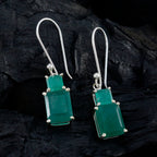 Indian-Emerald-American-Sara-Toi-et-Moi-Dangle-Green-925-Silver-Earring