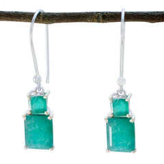 Indian-Emerald-American-Sara-Toi-et-Moi-Dangle-Green-925-Silver-Earring