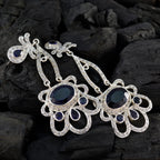 Iolite-Indian-Ayesha-multiple-Dangle-Blue-925-Silver-Earring