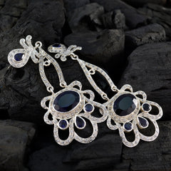 Iolite-Indian-Ayesha-multiple-Dangle-Blue-925-Silver-Earring
