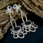 Iolite-Indian-Ayesha-multiple-Dangle-Blue-925-Silver-Earring