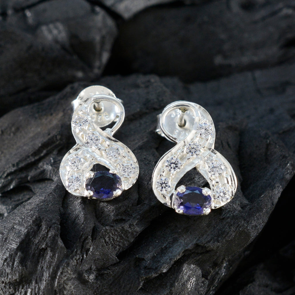 Iolite-Middle-Eastern-Patricia-multiple-Stud-Blue-Sterling-Silver-Earring