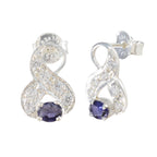 Iolite-Middle-Eastern-Patricia-multiple-Stud-Blue-Sterling-Silver-Earring