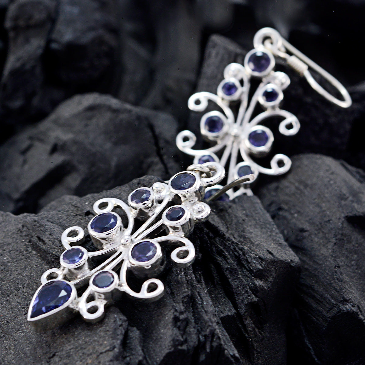 Iolite-French-Amelia-multiple-Dangle-Blue-Sterling-Silver-Earring