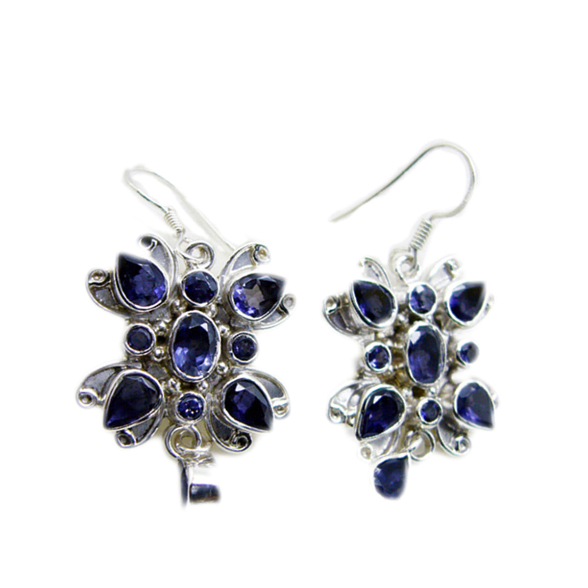 Iolite-Middle-Eastern-Zoey-multiple-Dangle-Blue-925-Sterling-Silver-Earring メイン画像