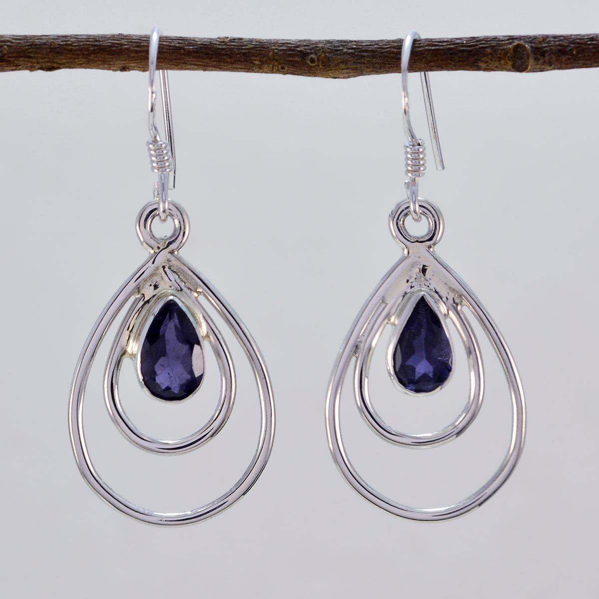 Iolite-Moroccan-Aurora-multiple-Dangle-Blue-925-Sterling-Silver-Earring