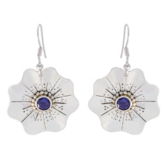 Iolite-German-Alice-Solitaire-Dangle-Blue-92.5-Silver-Earring