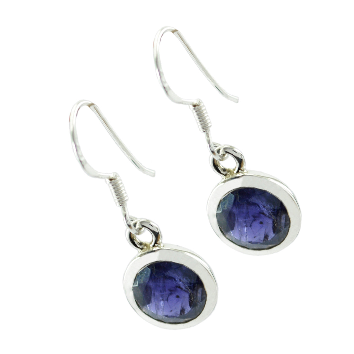 Iolite-Russian-Savannah-Solitaire-Dangle-Blue-925-Sterling-Silver-Earring