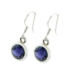 Iolite-Russian-Savannah-Solitaire-Dangle-Blue-925-Sterling-Silver-Earring