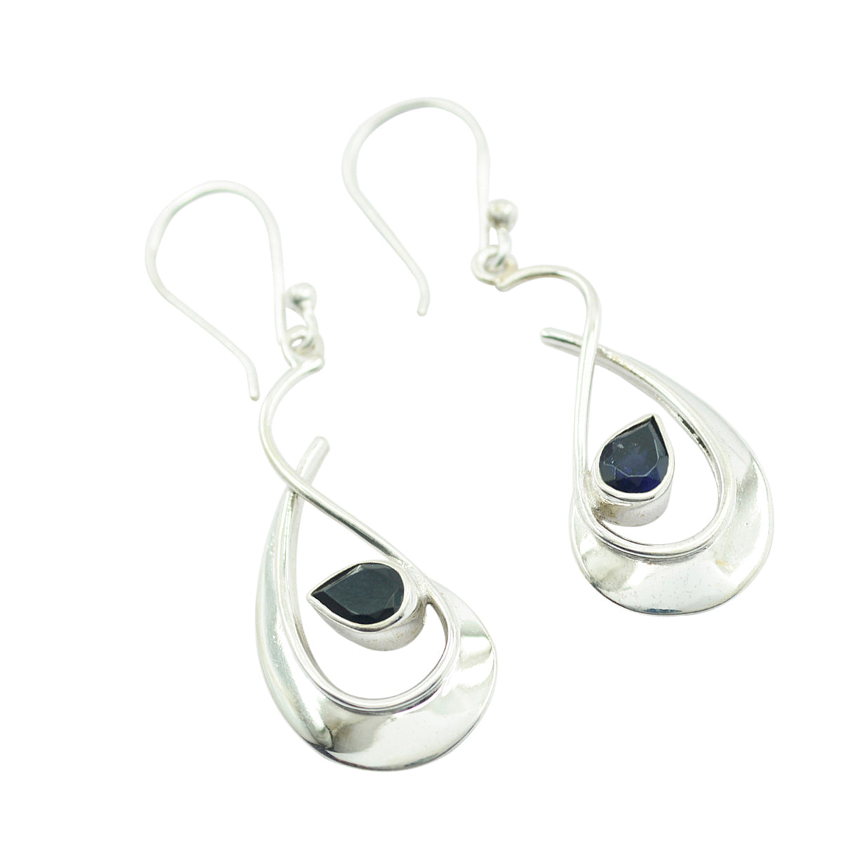 Iolite-Korean-Sophia-Solitaire-Dangle-Blue-925-Sterling-Silver-Earring