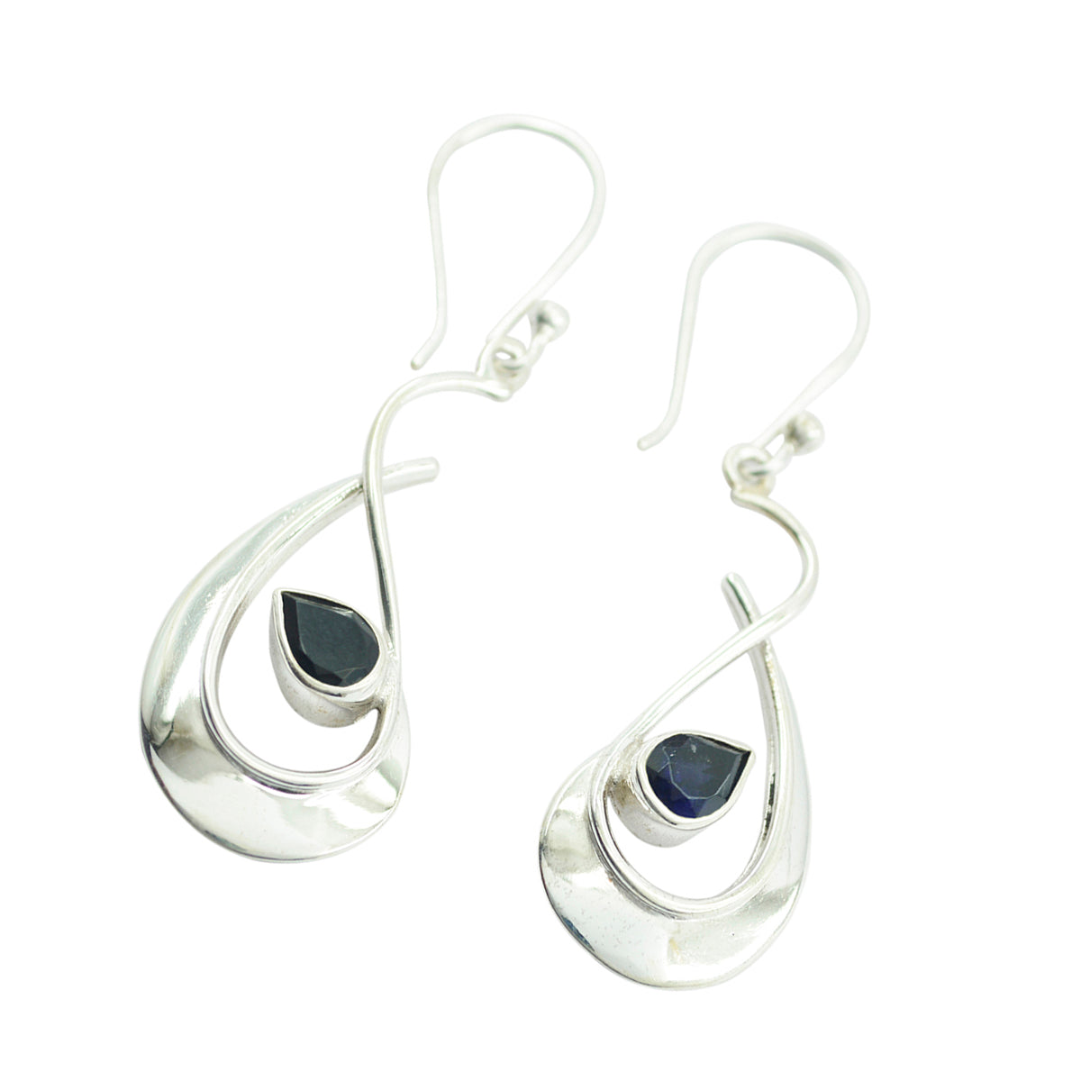 Iolite-Korean-Sophia-Solitaire-Dangle-Blue-925-Sterling-Silver-Earring