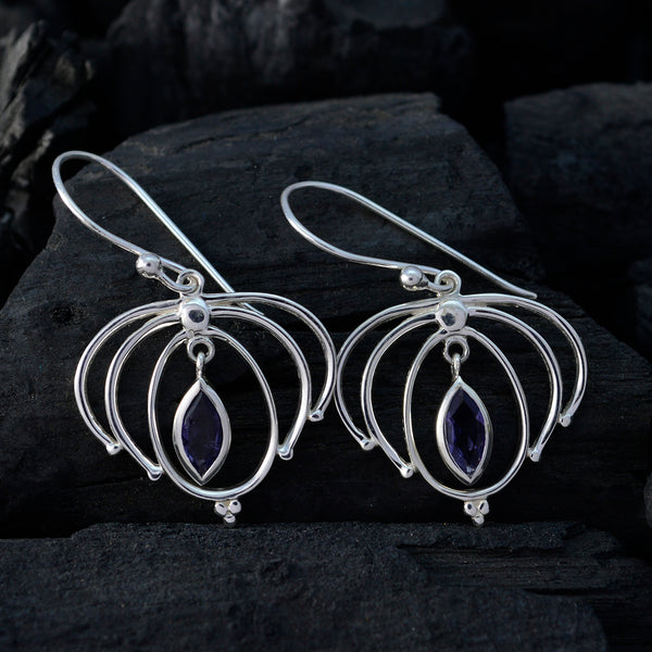 Iolite-German-Hanna-Solitaire-Dangle-Blue-925-Sterling-Silver-Earring