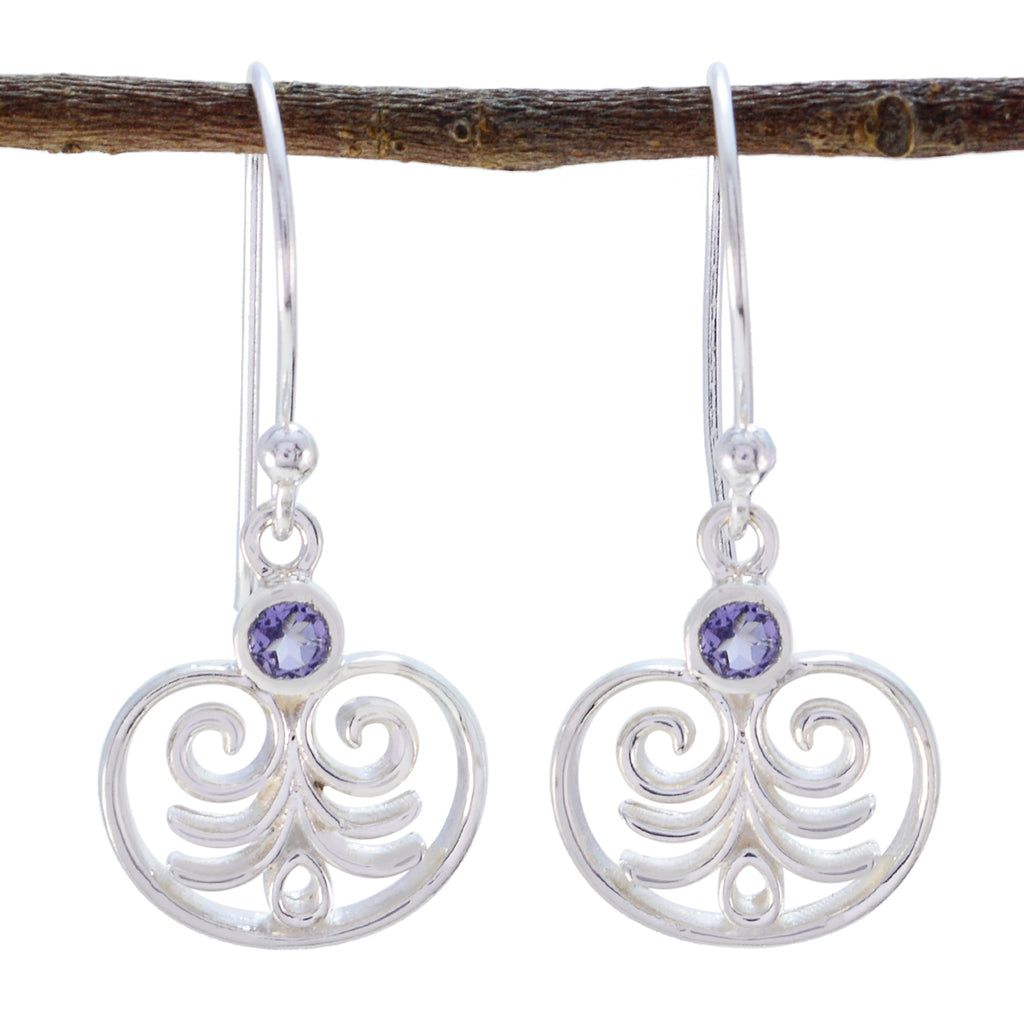 Iolite-Egyptian-Autumn-Solitaire-Dangle-Blue-92.5-Silver-Earring