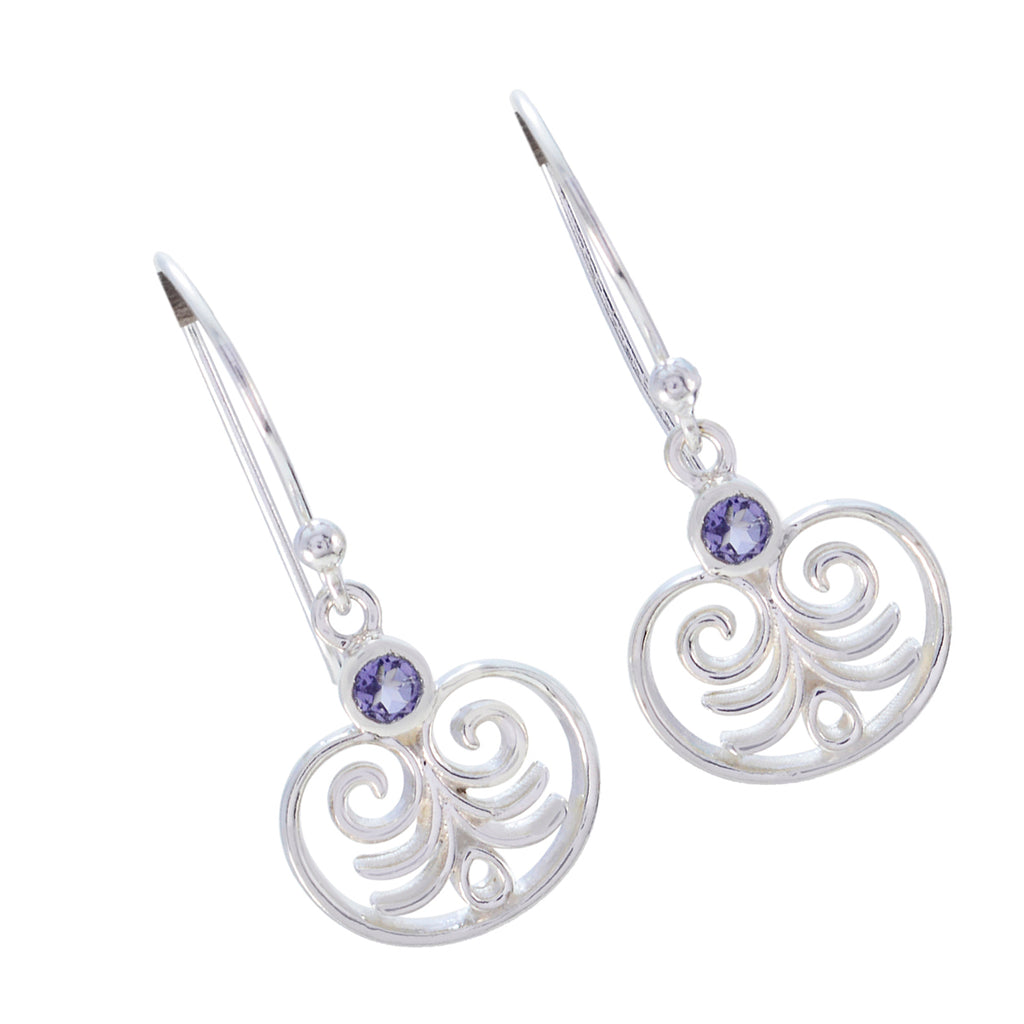 Iolite-Egyptian-Autumn-Solitaire-Dangle-Blue-92.5-Silver-Earring