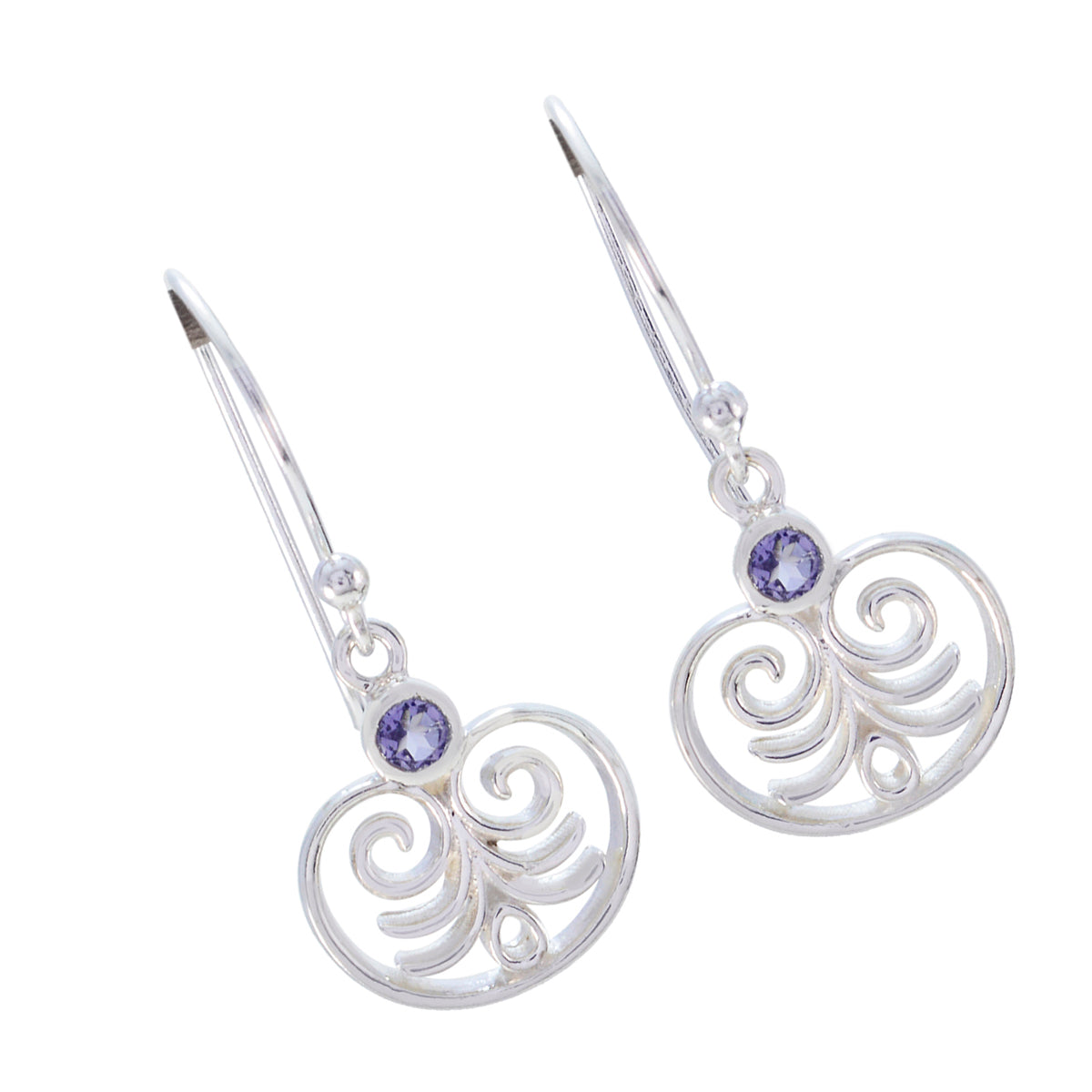 Iolite-Egyptian-Autumn-Solitaire-Dangle-Blue-92.5-Silver-Earring