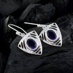 Iolite-American-Ava-Solitaire-Dangle-Blue-925-Sterling-Silver-Earring