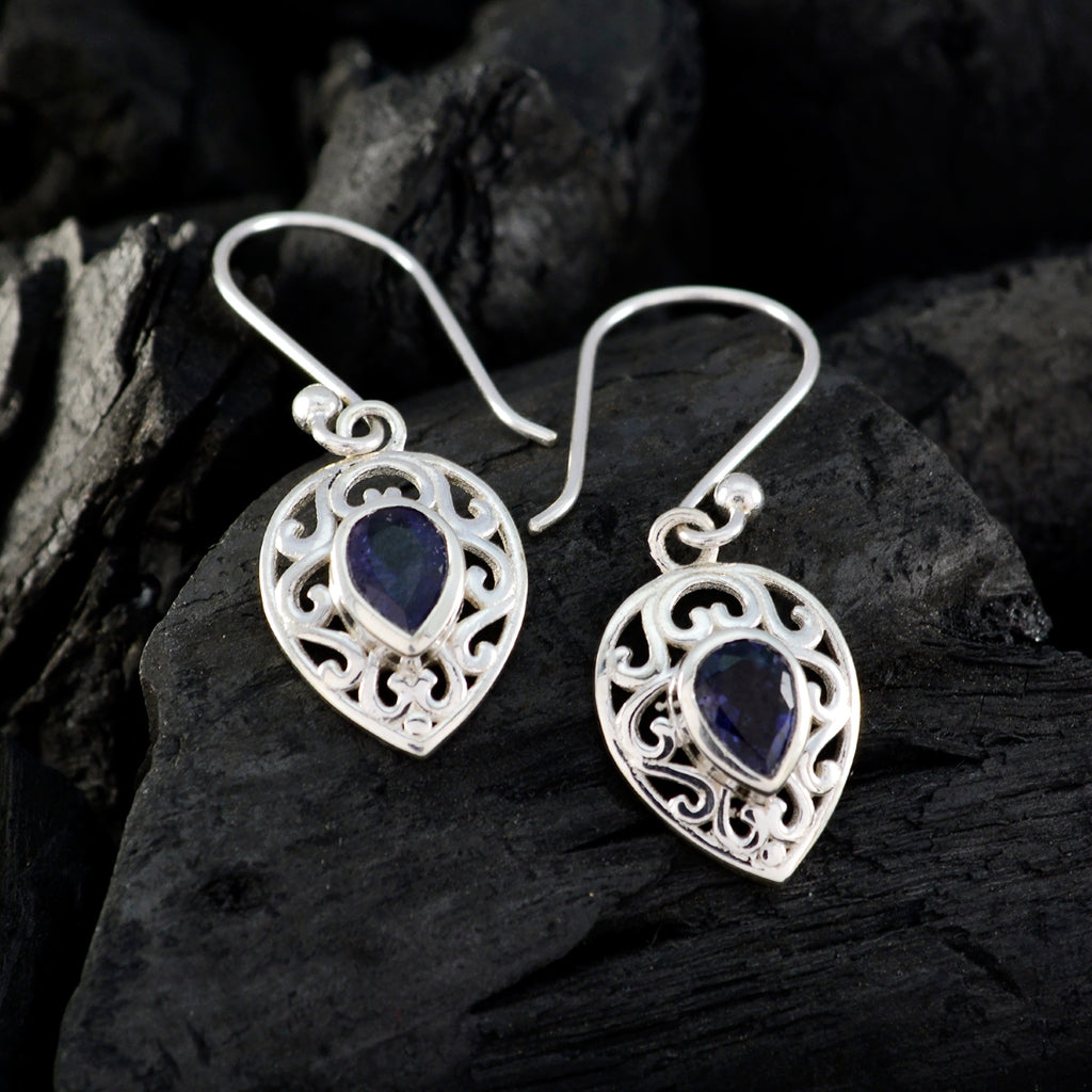 Iolite-Japanese-Bianca-Solitaire-Dangle-Blue-92.5-Silver-Earring