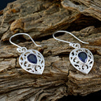 Iolite-Japanese-Bianca-Solitaire-Dangle-Blue-92.5-Silver-Earring