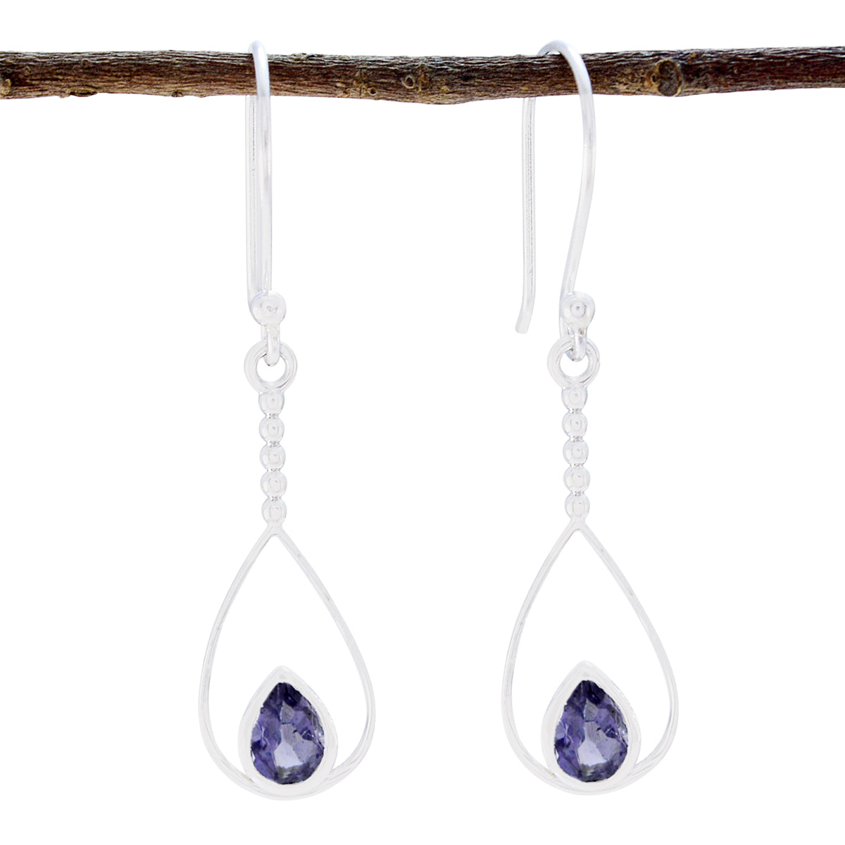 Iolite-Turkish-Camila-Solitaire-Dangle-Blue-925-Sterling-Silver-Earring Hoofdafbeelding