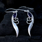 Iolite-Middle-Eastern-Charlotte-Solitaire-Dangle-Blue-925-Silver-Earring