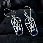 Iolite-Italian-Scarlett-Solitaire-Dangle-Blue-925-Sterling-Silver-Earring