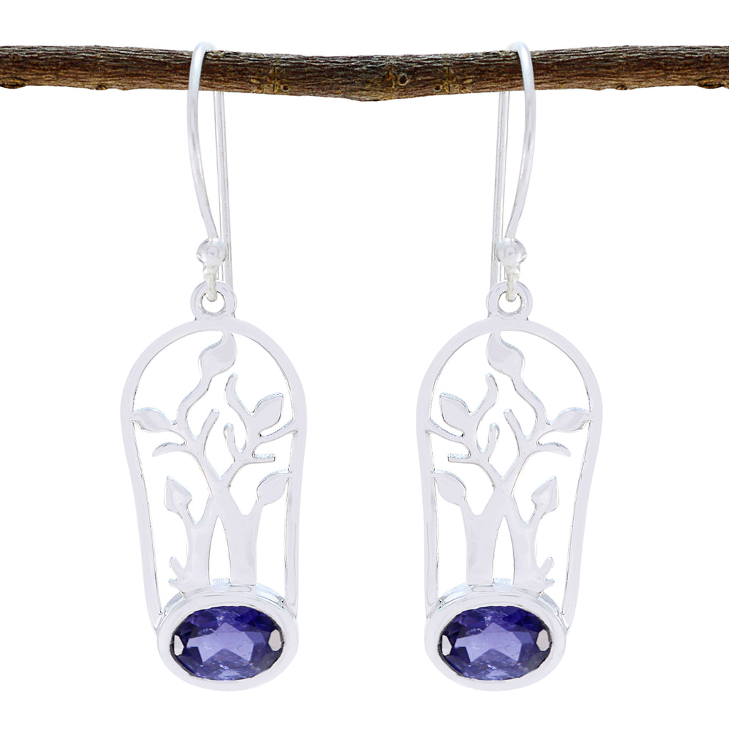 Iolite-Italian-Scarlett-Solitaire-Dangle-Blue-925-Sterling-Silver-Earring