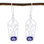 Iolite-Italian-Scarlett-Solitaire-Dangle-Blue-925-Sterling-Silver-Earring