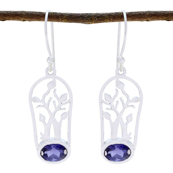 Iolite-Italian-Scarlett-Solitaire-Dangle-Blue-925-Sterling-Silver-Earring