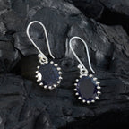 Iolite-Spanish-Clara-Solitaire-Dangle-Blue-925-Silver-Earring
