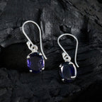 Iolite-Latin-American-Eleanor-Solitaire-Dangle-Blue-925-Silver-Earring