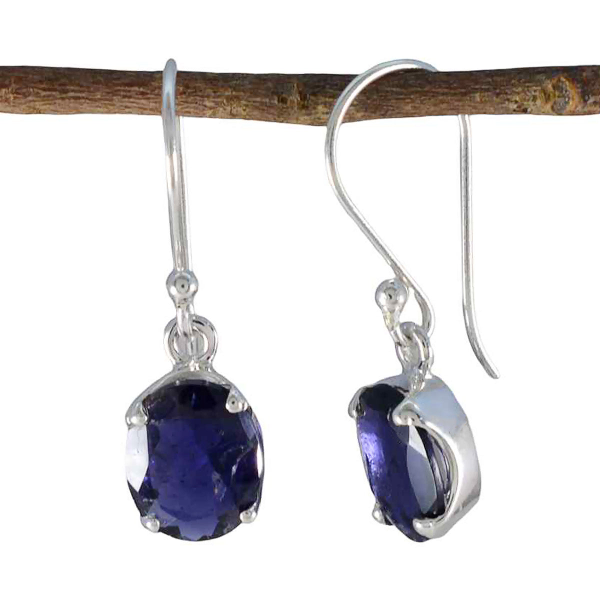 Iolite-Latin-American-Eleanor-Solitaire-Dangle-Blue-925-Silver-Earring