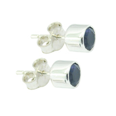 Iolite-French-Elena-Solitaire-Stud-Blue-Silver-Earring