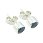 Iolite-French-Elena-Solitaire-Stud-Blue-Silver-Earring