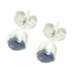 Iolite-German-Eliza-Solitaire-Stud-Blue-92.5-Silver-Earring