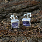 Iolite-American-Aiko-Solitaire-Stud-Blue-Silver-Earring