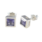 Iolite-American-Aiko-Solitaire-Stud-Blue-Silver-Earring