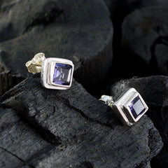 Iolite-German-Patricia-Solitaire-Stud-Blue-Sterling-Silver-Earring